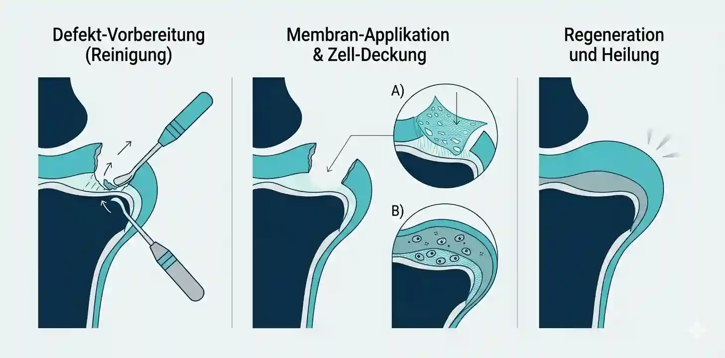 Abbildung der Knorpeltherapie-Verfahren